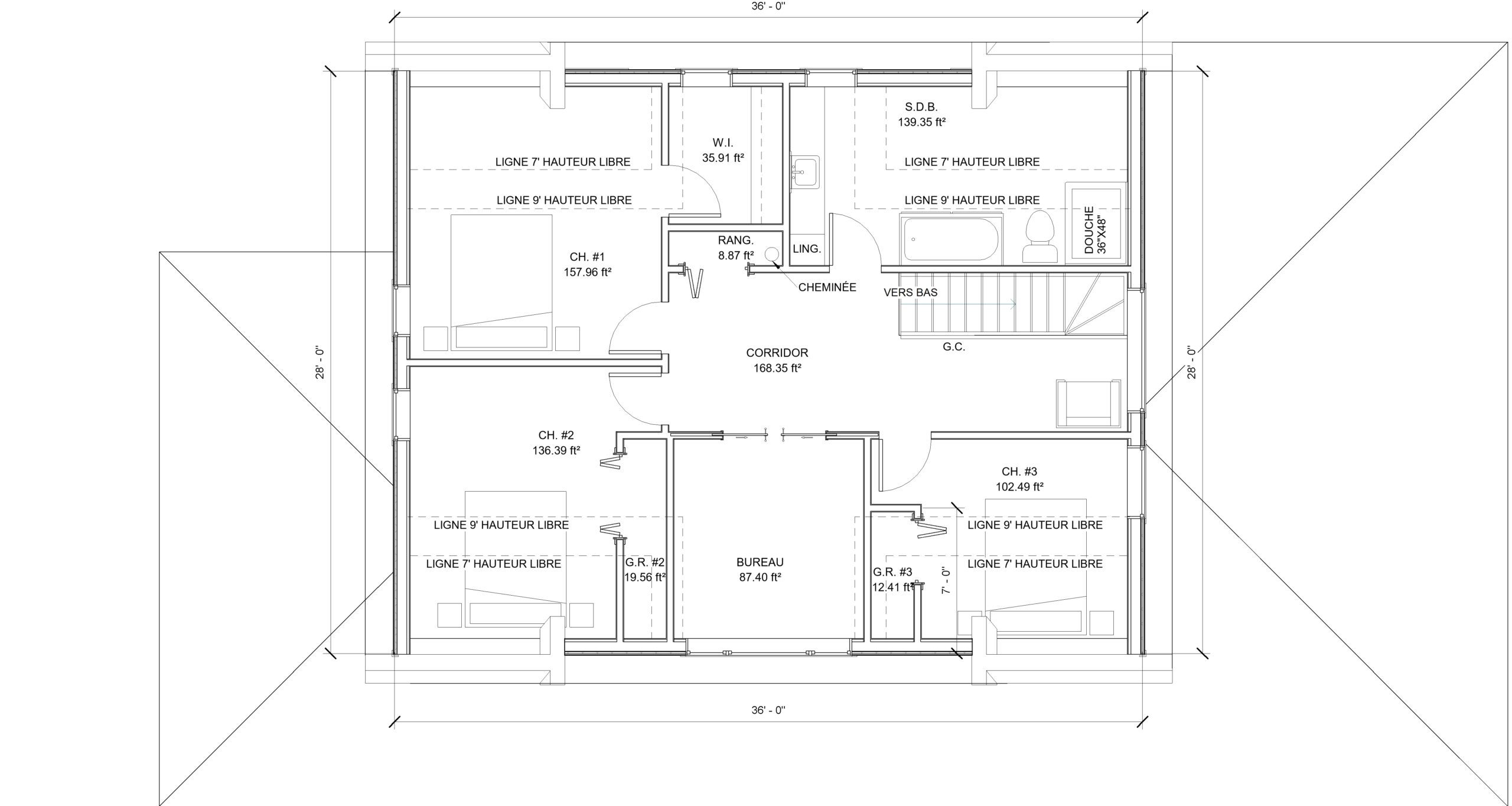 plan de maison - etage